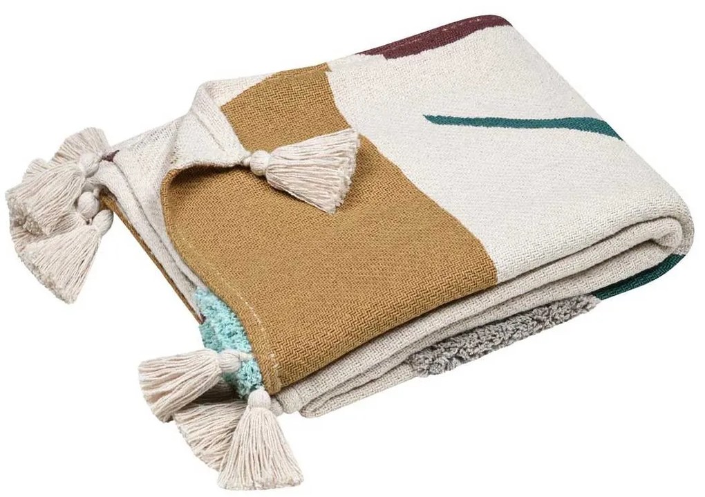 Kolorowa narzuta bawełniana 125 x 150 cm