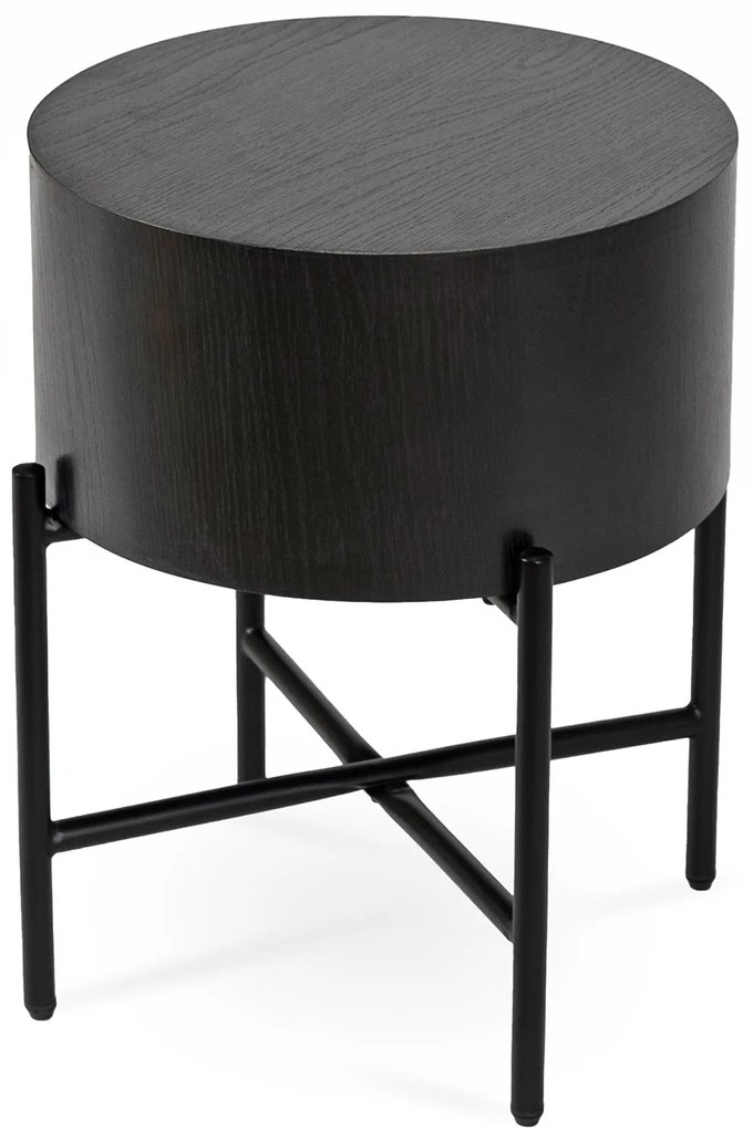 Stolik Kawowy CEVES 39,5 cm Czarny Nowoczesny Loft
