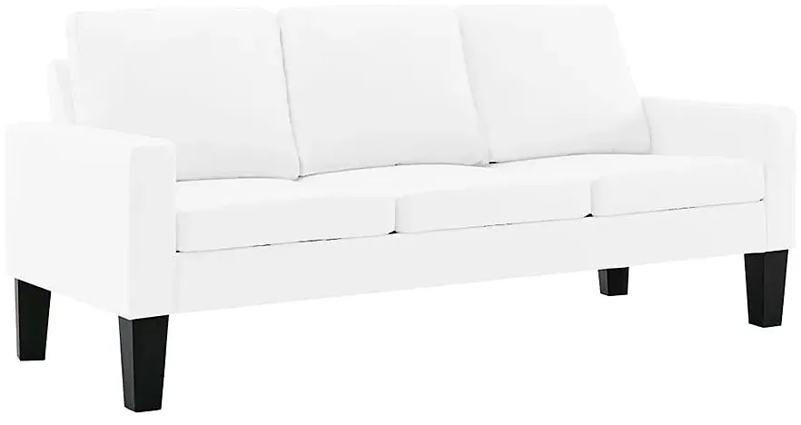 3-osobowa biała sofa z ekoskóry M0-M28