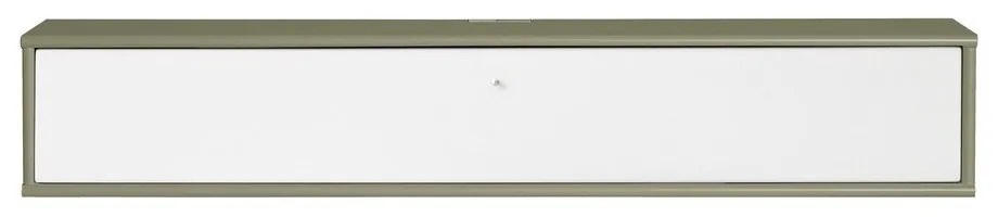 Biała/w kolorze khaki szafka pod TV 133x22x32,5 cm Mistral – Hammel Furniture