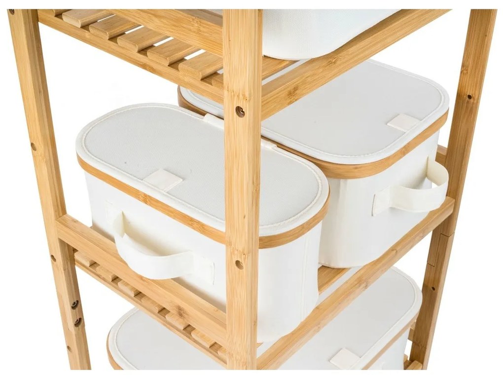 Pojemnik do przechowywania G21 24 x 30 x 15 cm, bambusowy z pokrywką, beżowy