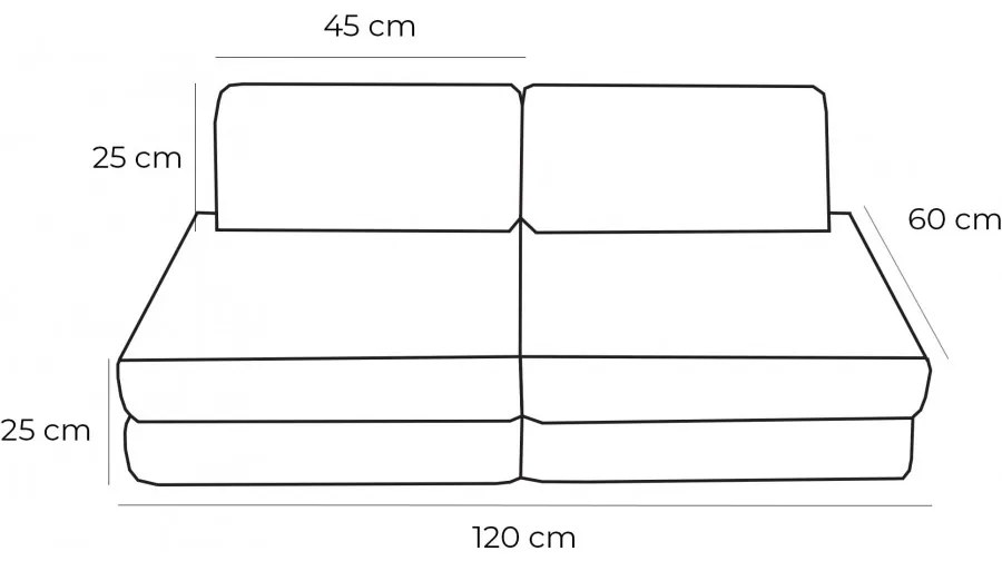 Pocket sofa basic slimcord ecru - meowbaby®