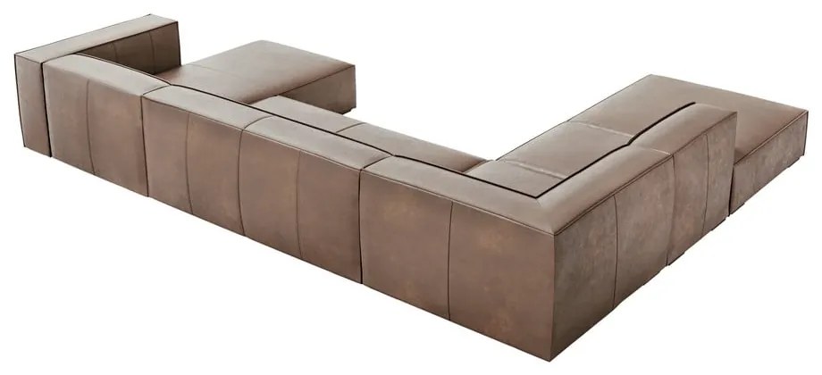 Jasnobrązowy skórzany narożnik (lewostronny) Madame – Windsor &amp; Co Sofas