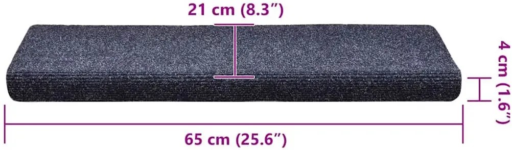 Niebieski komplet 30 samoprzylepnych nakładek na schody F2-Z01