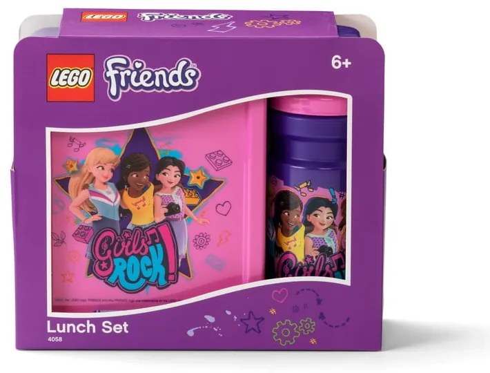 Komplet butelki na wodę i pudełka na przekąski LEGO® Friends Girls Rock