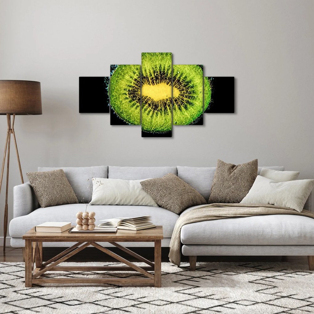 Obraz - szczegół kiwi w wodzie (125x70 cm)