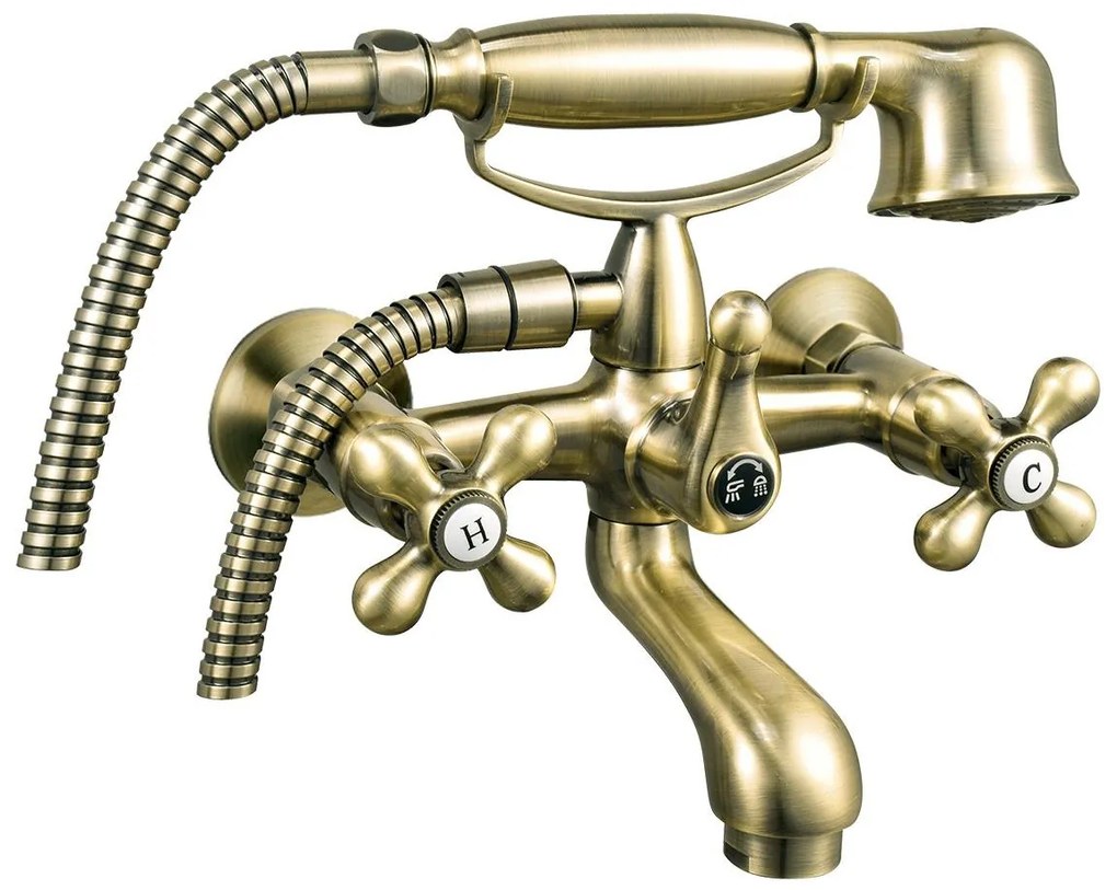 FERRO - Zestaw wannowy z baterią ANTICA, brąz