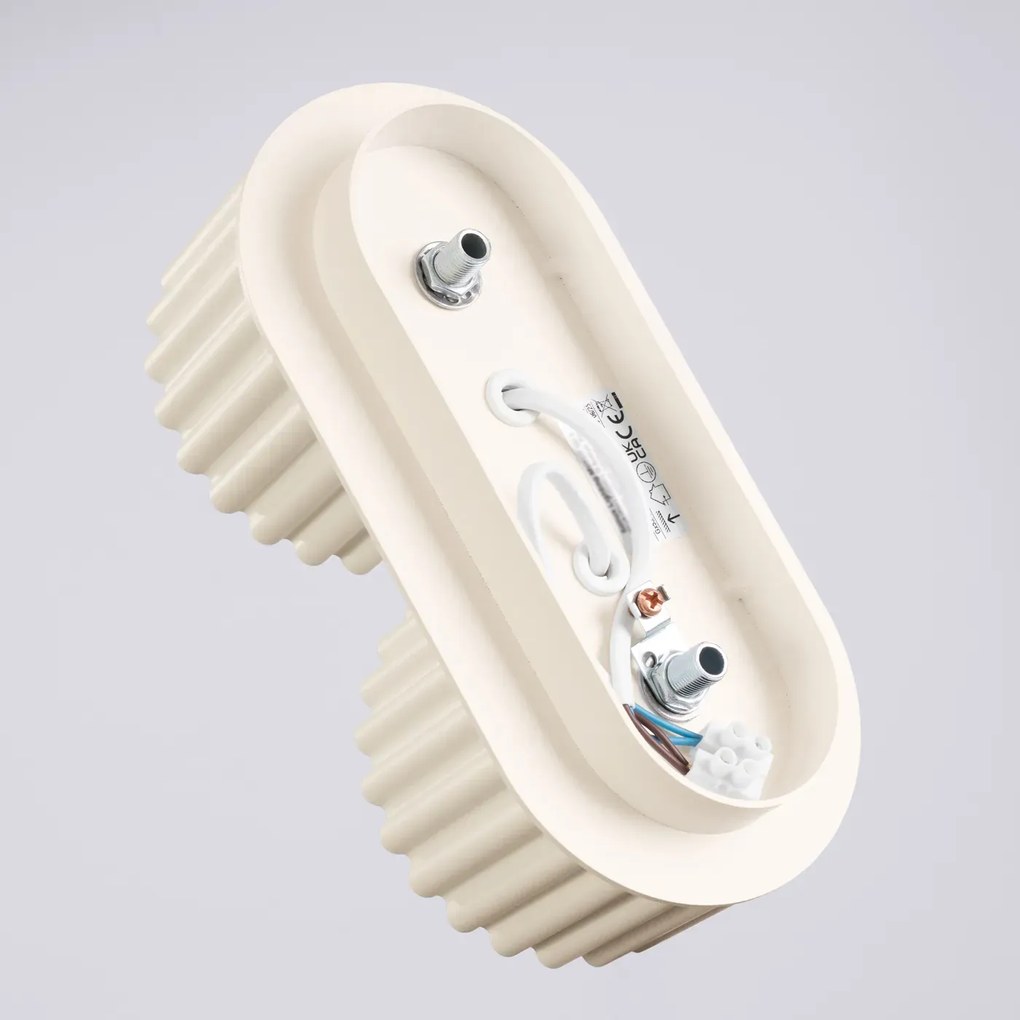 Plafon dwupunktowy AURA 2 beżowy GX53 ryflowany SOLLUX  LIGHTING