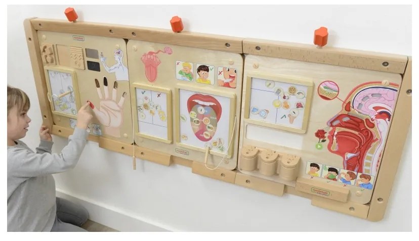 Masterkidz tablica edukacyjna zmysł dotyku montessori
