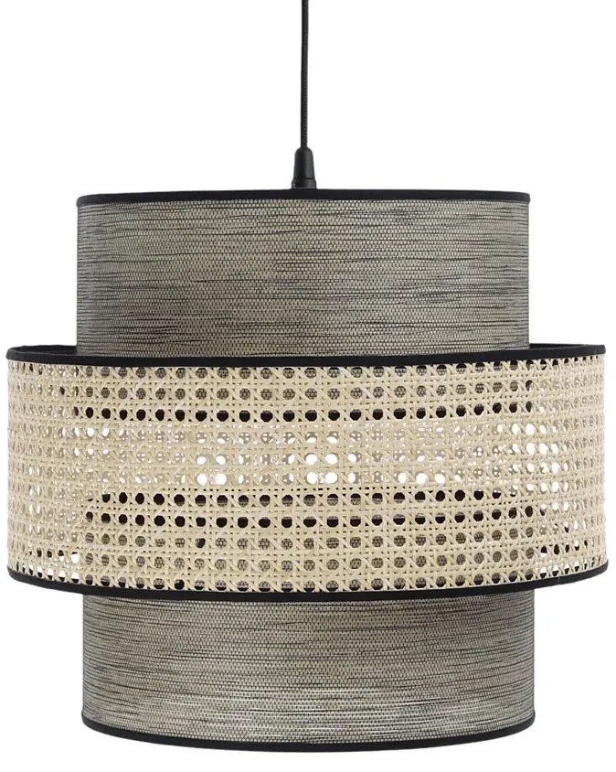 Abażurowa okrągła lampa wisząca boho - A342 Z0-D44