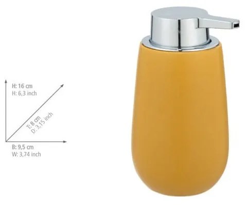 Żółty ceramiczny dozownik do mydła 0.32 l Badi – Wenko