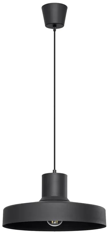 Czarna okrągła lampa wisząca L6-K26