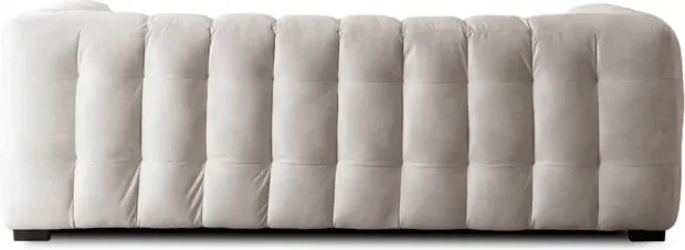 Sofa MODERNO 3S Trzyosobowa Kremowa Welurowa Glamour