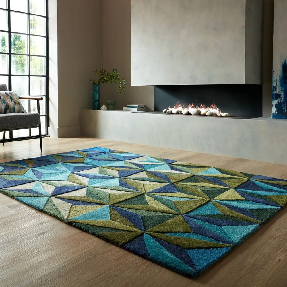 Niebieski wełniany dywan 120x170 cm Reverie – Flair Rugs