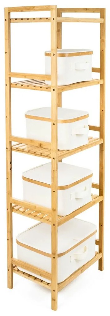 Pojemnik do przechowywania G21 30 x 15 x 15 cm,bambusowy z pokrywką, beżowy