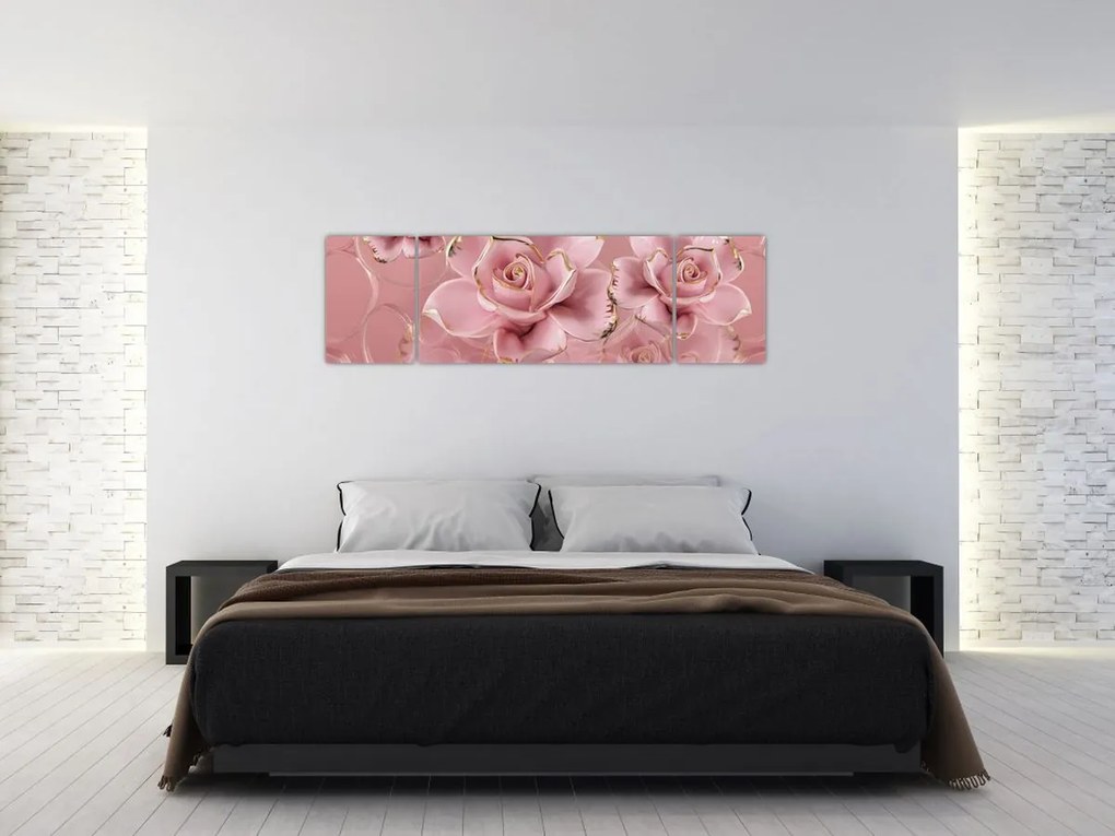 Obraz - Dekoracje kwiatowe (170x50 cm)
