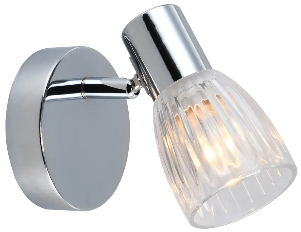 Loftowy kinkiet chromowany - K4-H94