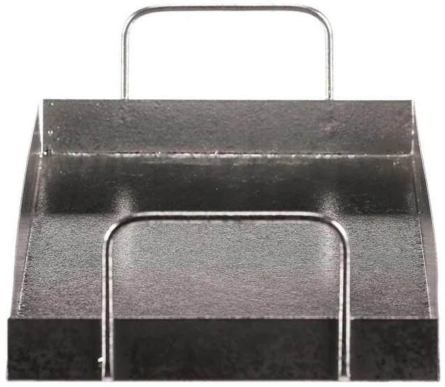 Metalowa taca z uchwytami, prostokątna, srebrna,36 x 16 x 7 cm