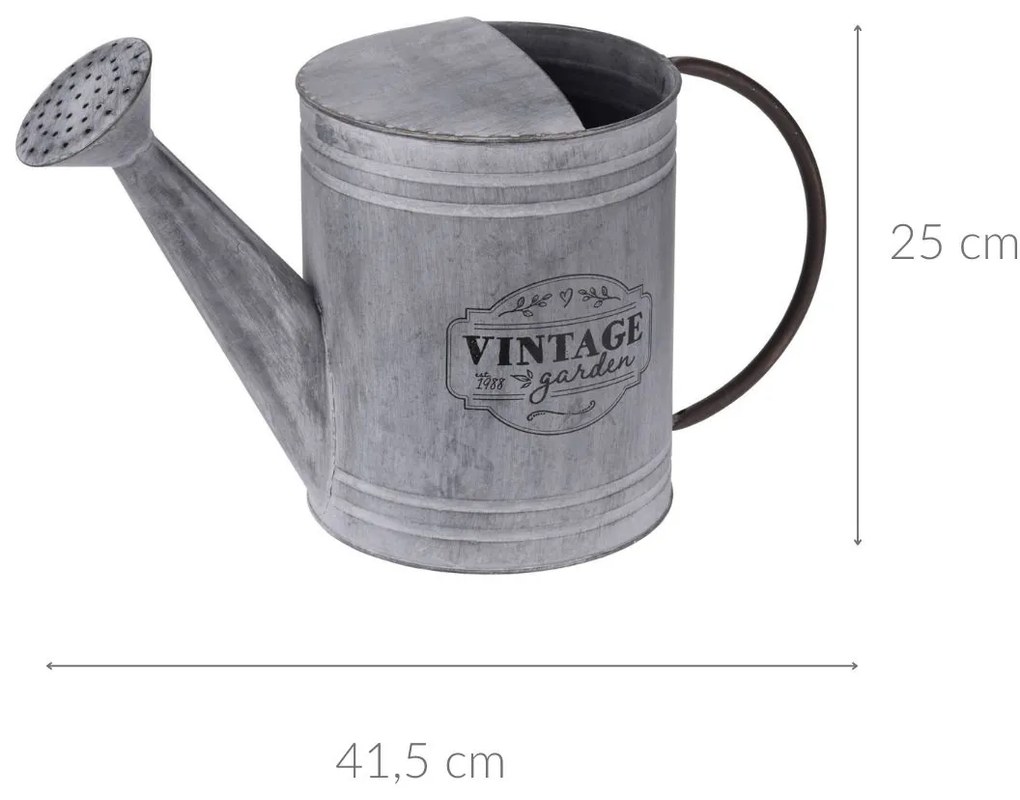Ozdobna konewka do ogrodu, metal