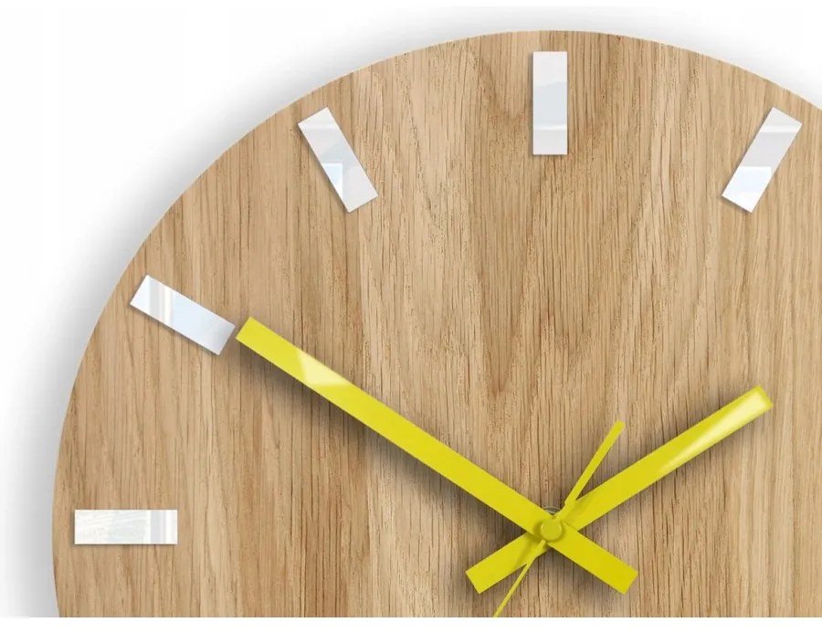 Zegar na ścianę nowoczesny drewniany z cichym mechanizmem okrągły solidny