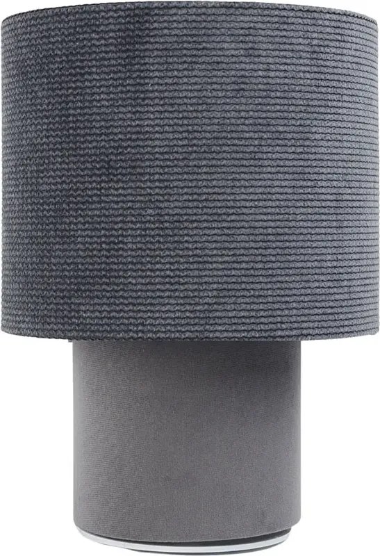 Szara lampka nocna pokryta welurem - A339 G9-K66