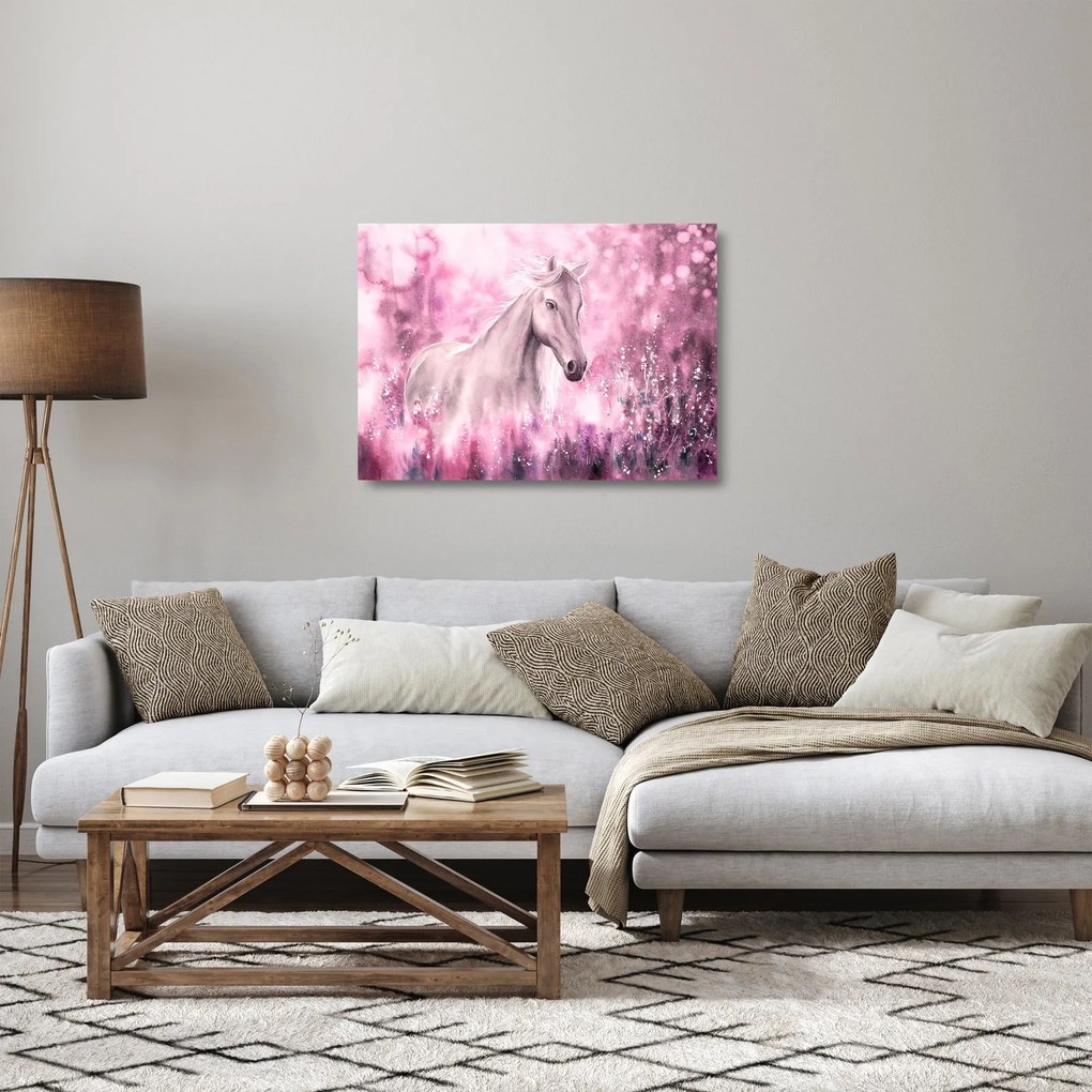 Obraz na szkle - Malowany koń (70x50 cm)