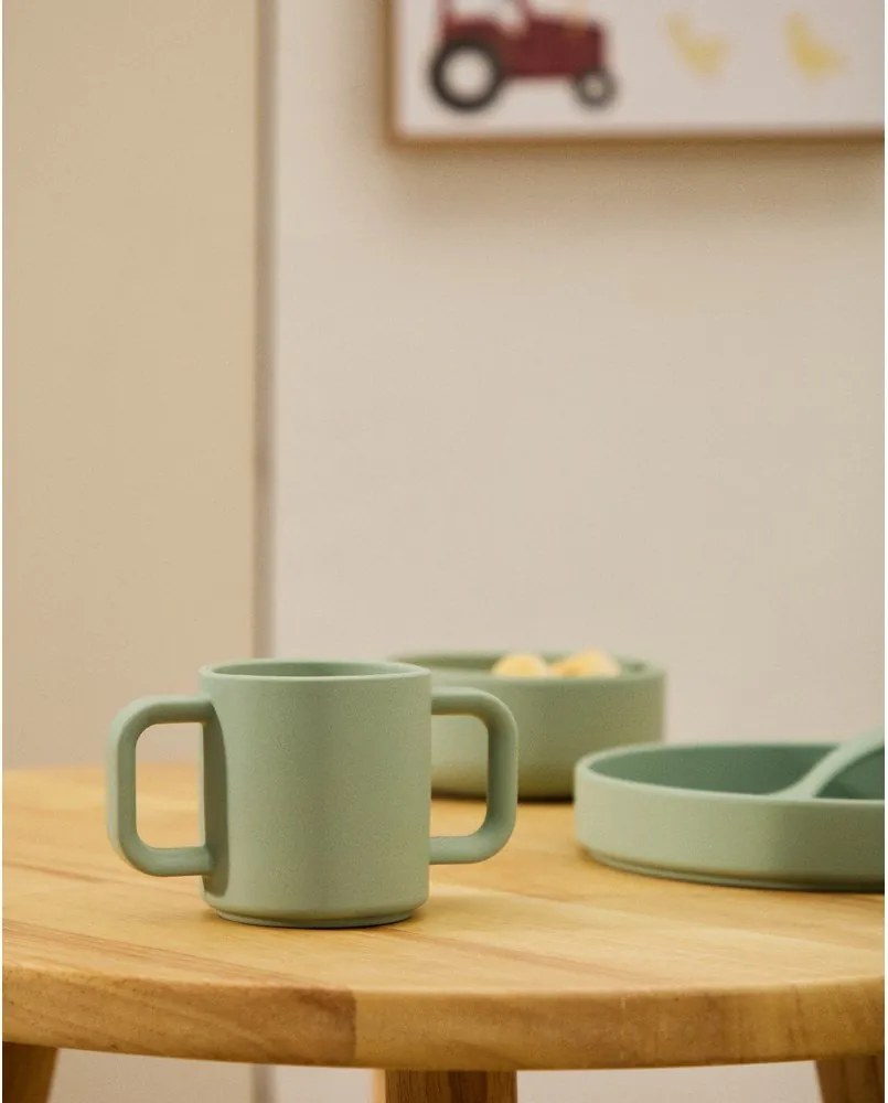 Jasnoróżowo-turkusowe silikonowe kubki dla dzieci zestaw 2 szt. Lili – Kave Home