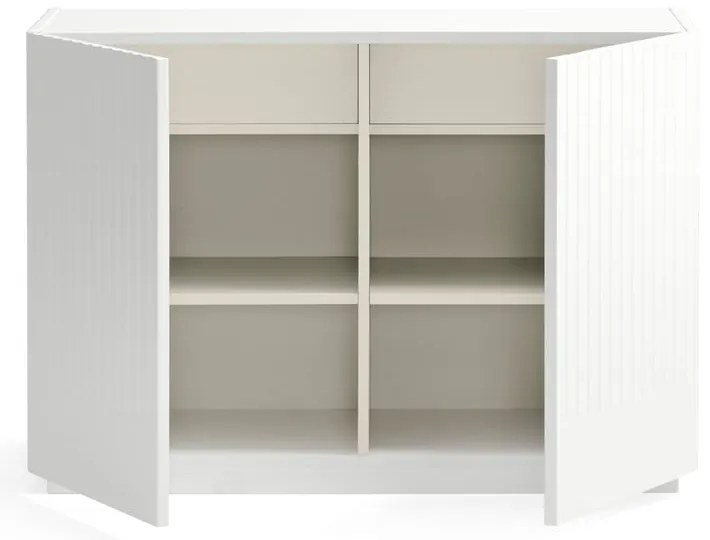 Biała niska komoda 100x70 cm Doric – Teulat