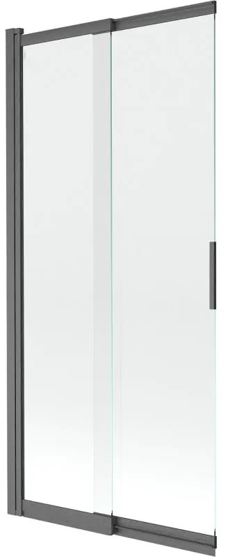 Mexen Fox parawan nawannowy 2-skrzydłowy przesuwny 85 x 150 cm, transparent, gun gray szczotkowany - 891-085-002-66-00