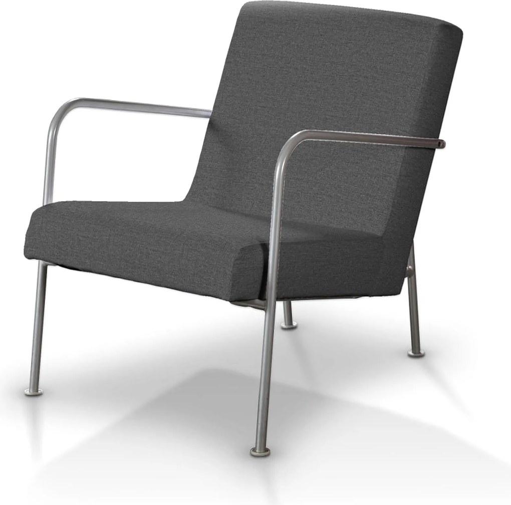Pokrowiec na fotel Ikea PS kolor szary tkanina strukturalna