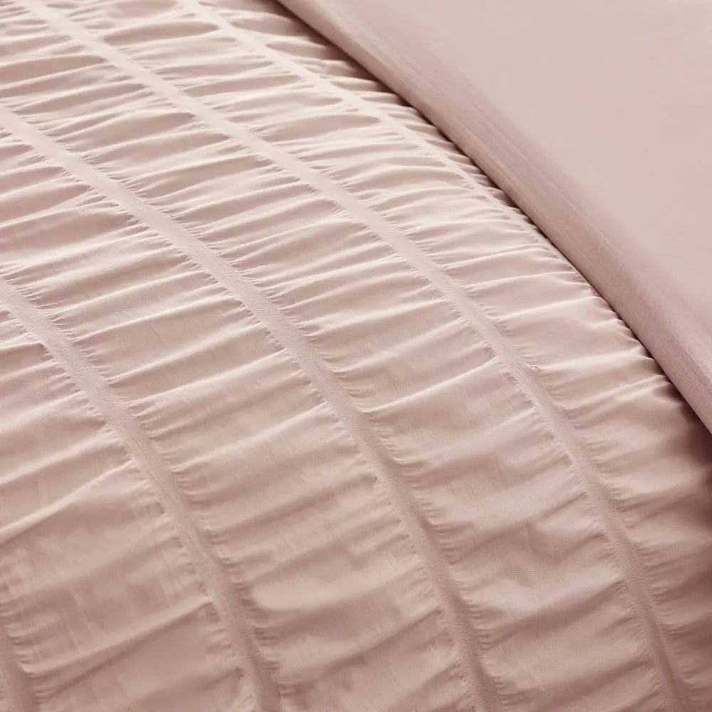 Różowa pościel dwuosobowa z kory 230x220 cm Seersucker Frill – Catherine Lansfield