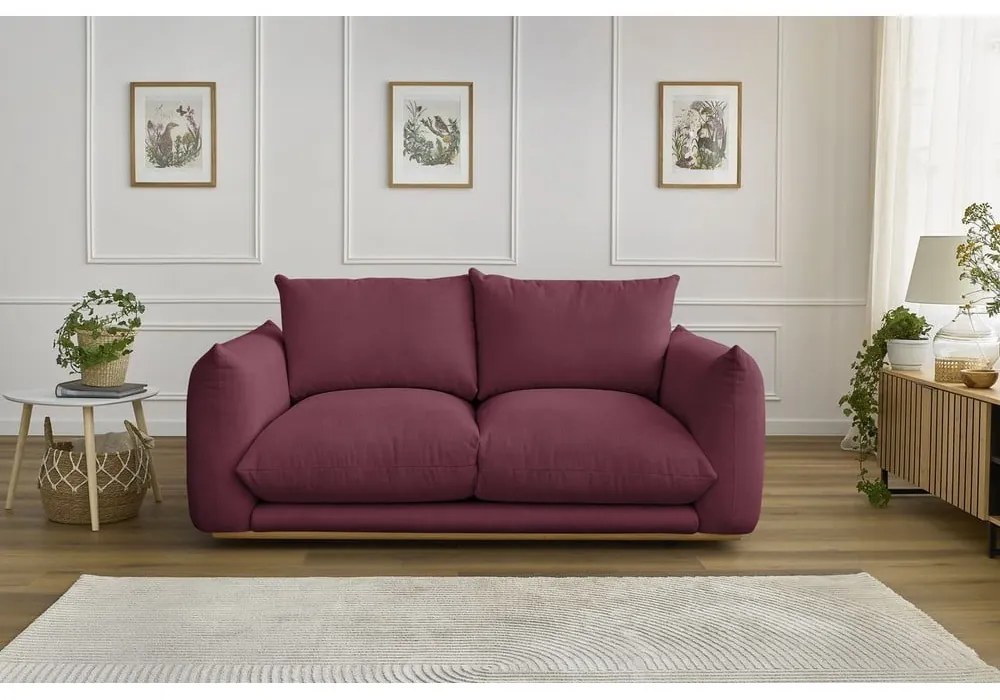 Bordowa sofa 193 cm Ernest – Bobochic Paris