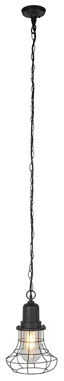 Zewnetrzna Rustykalna lampa wisząca zewnętrzna czarna - Moreno Rustykalny / Vintage Oswietlenie zewnetrzne
