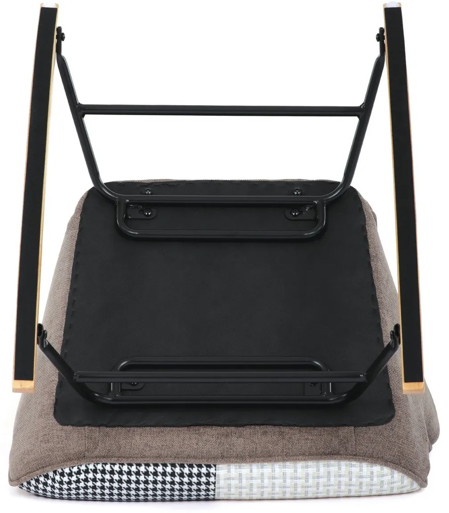 Fotel bujany PW2, patchwork