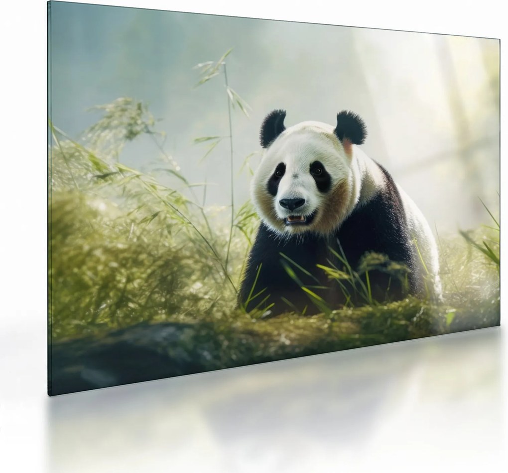 Obraz na szkle - Panda (70x50 cm)