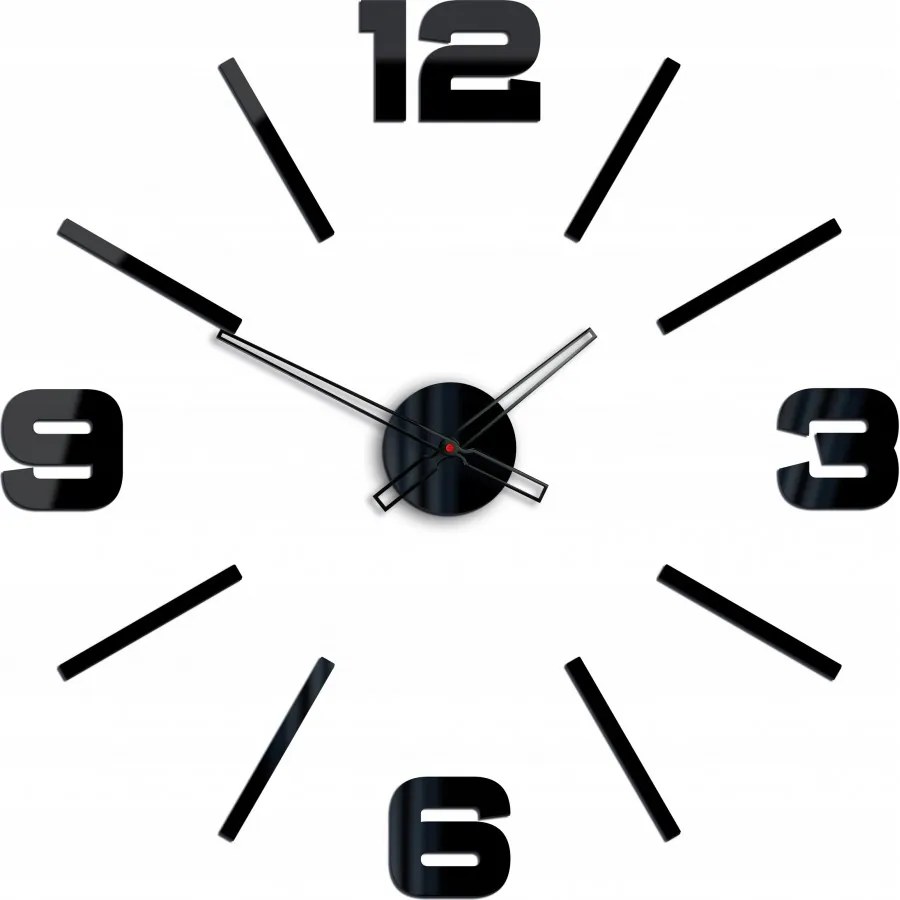 Zegar ścienny z dużymi cyframi naklejany nowoczesny do salonu sypialni loft