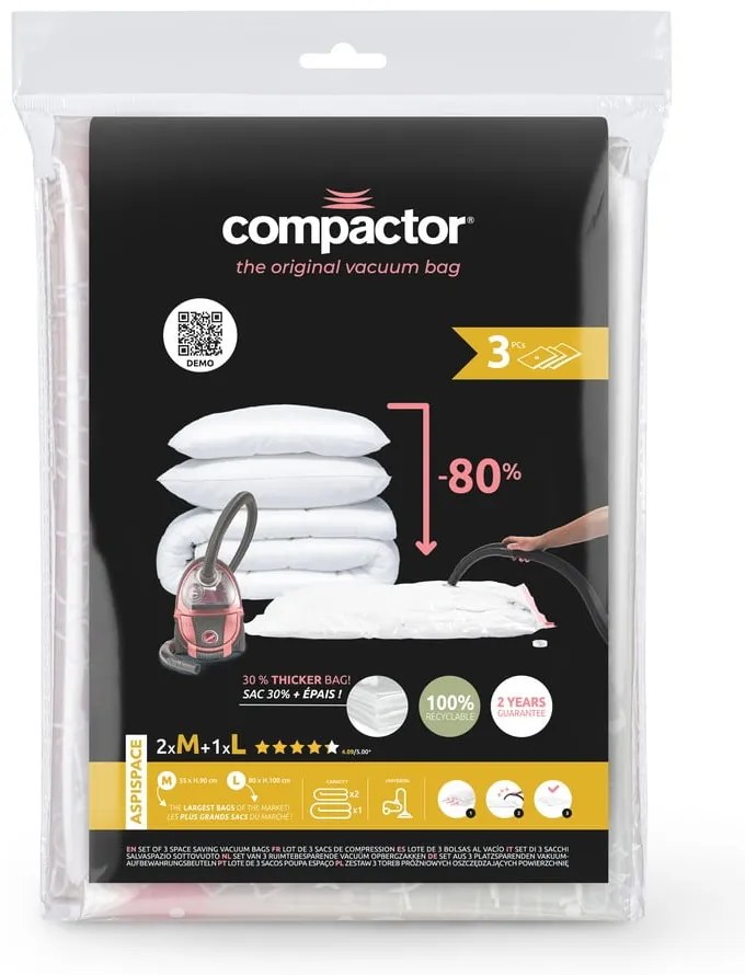 Worki próżniowe zestaw 3 szt. Space Save M/L – Compactor