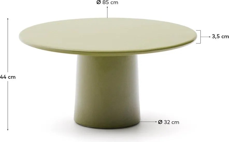 Okrągły stolik ogrodowy betonowy ø 85 cm Albanella – Kave Home