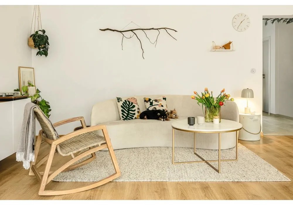 Szarobeżowy dywan z mieszanki wełny tkany ręcznie 200x290 cm Minerals – Flair Rugs