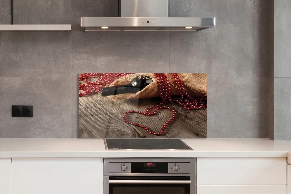 Szklany Panel Miłosny Akcent z Winem