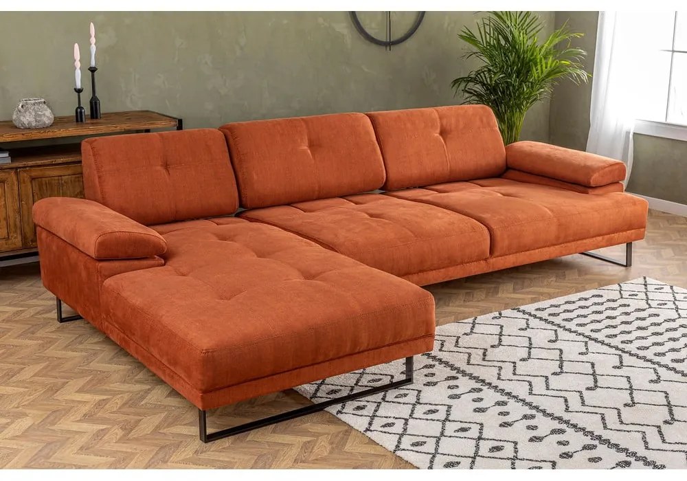 Orange Artie Mustang sofa narożna, lewy narożnik