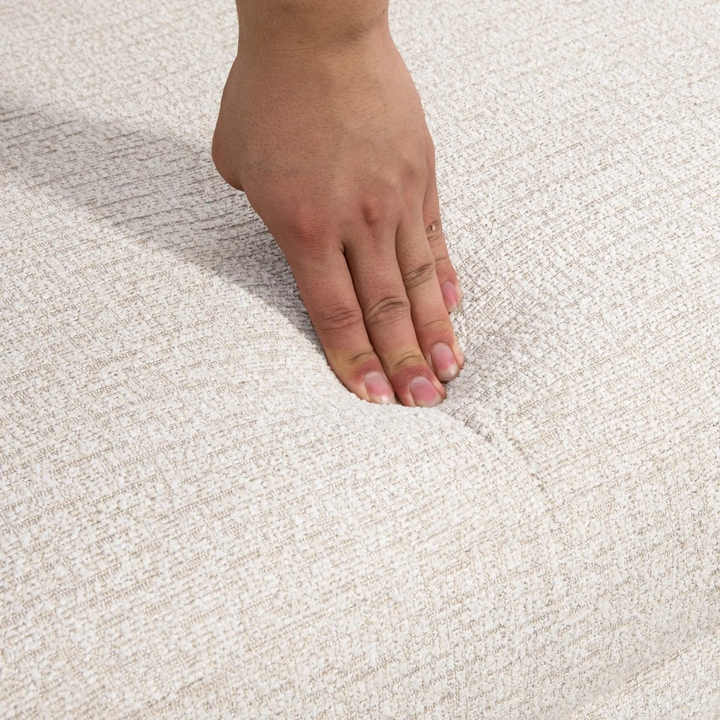 HOMCOM Sofa Dwuosobowa, Komfortowa, 134x71x82 cm, Beżowa