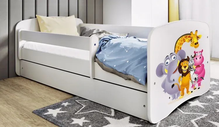 Łóżko dziecięce z barierką mix 80x160 P6-Z44