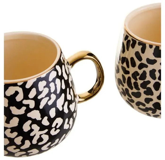 Kamionkowe kubki w czarno-złotym kolorze zestaw 2 szt. 330 ml London – Premier Housewares