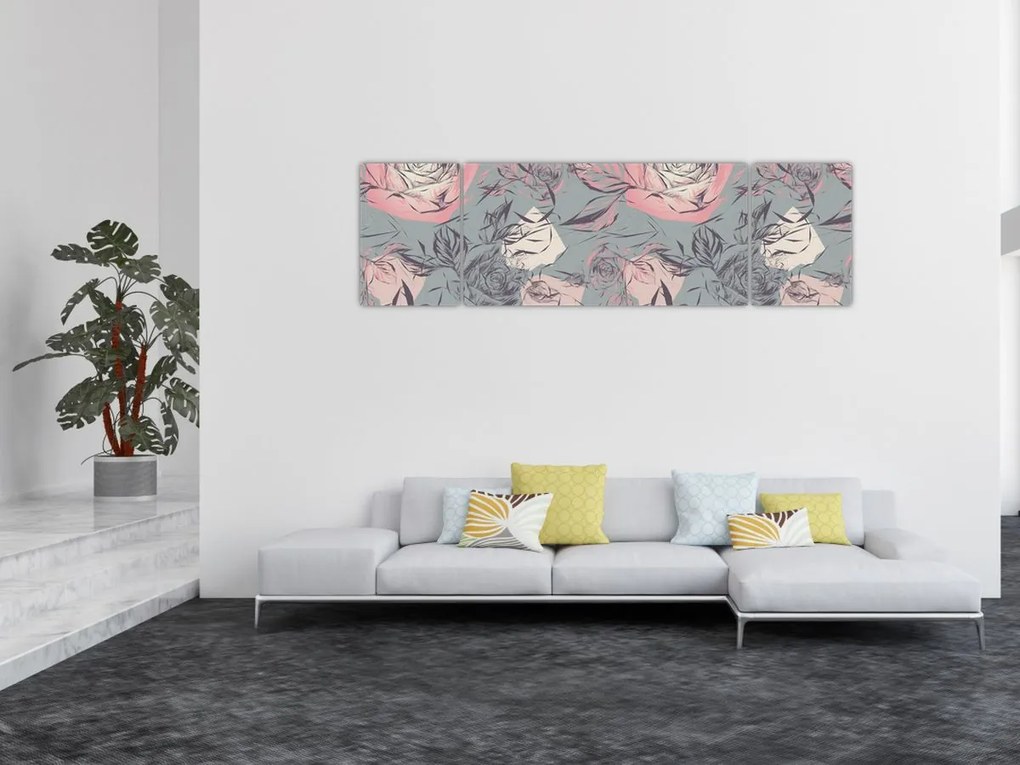 Obraz - Róża (170x50 cm)