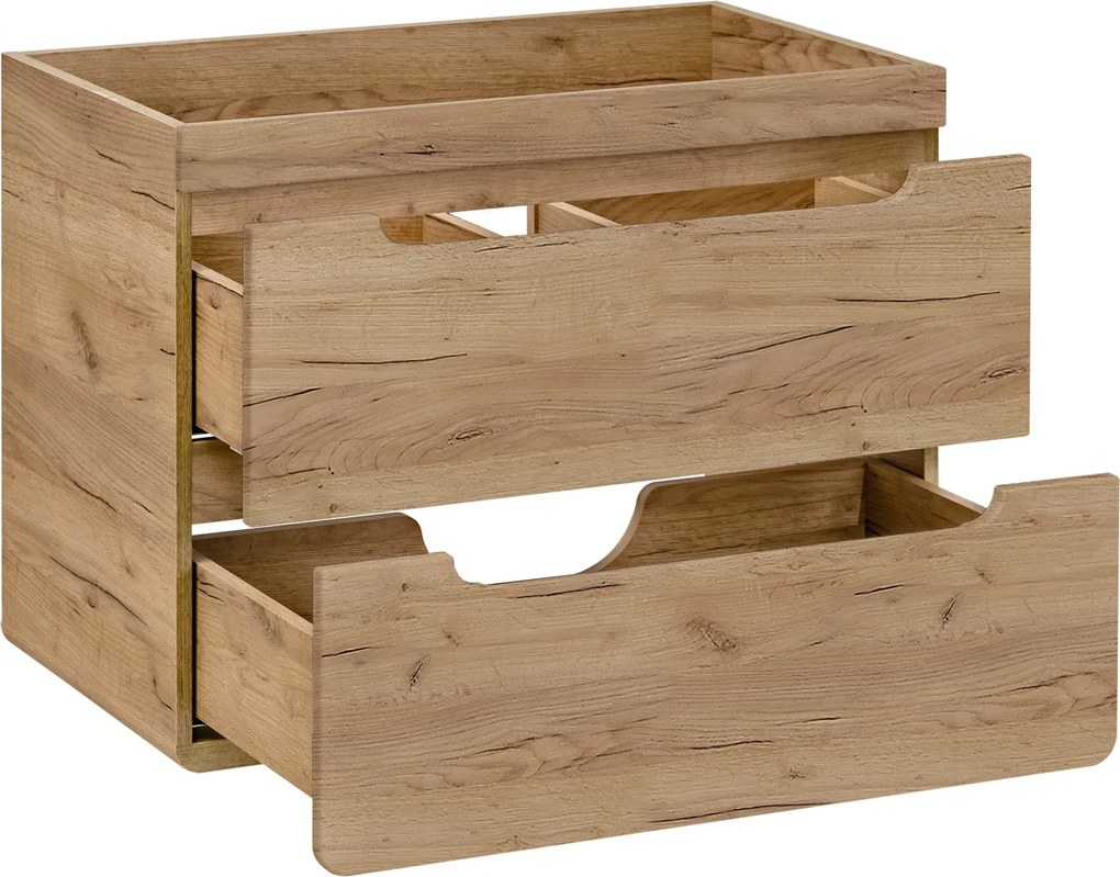 Wisząca szafka podumywalkowa 80 cm, Aruba 821 FSC, dąb craft złoty