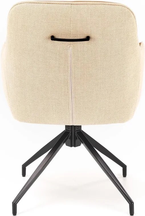 Obrotowe krzesło do jadalni z podłokietnikami K527 Halmar