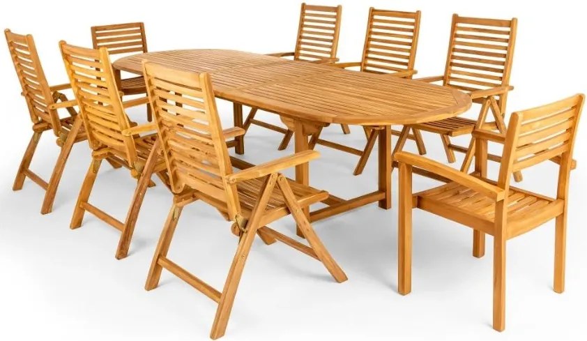 Doppler TAMAN LEVERTON FSC® zestaw mebli ogrodowych 6+2