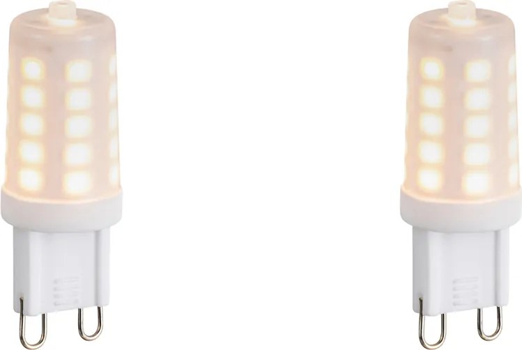 Zestaw 2 żarówek LED G9 z możliwością ściemniania, opalowe, 1,2 W, 100 lm, 2200 K