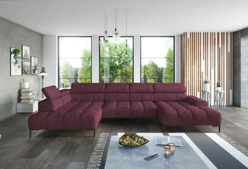 Narożnik PLAZA XL Lewostronny Elektryczna regulacja Tkanina MONOLITH 69 WERSAL